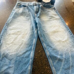 Bershka Sky Blue Men's Relaxed Jeans